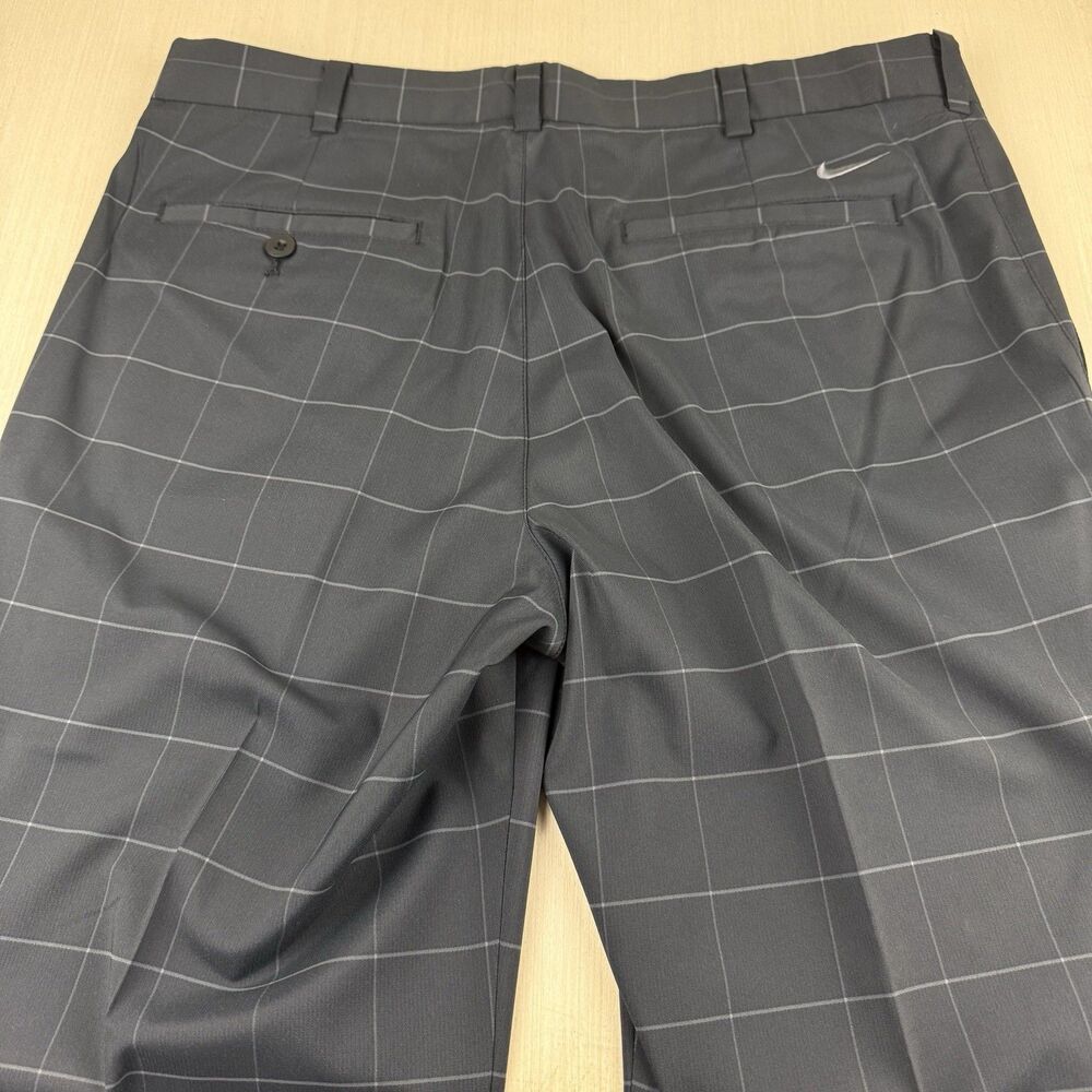Nike Golf Tour Performance Dri-Fit Pants 34x30 Men Black Windowpane Check 452701 - Picture 8 of 12